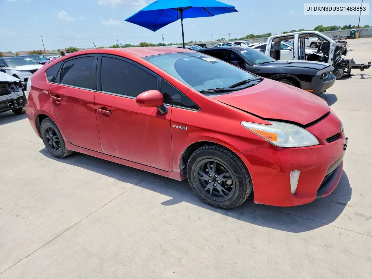 2012 Toyota Prius Two VIN: JTDKN3DU3C1488853 Lot: 61754346