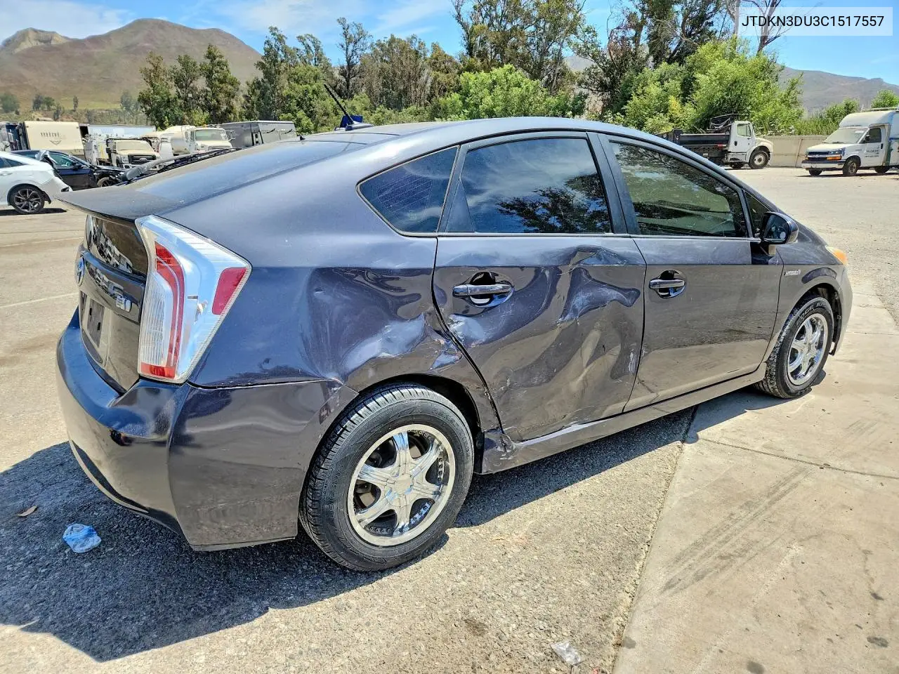 2012 Toyota Prius Three VIN: JTDKN3DU3C1517557 Lot: 61917976