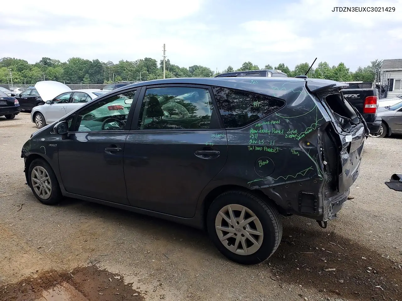 2012 Toyota Prius V Three VIN: JTDZN3EUXC3021429 Lot: 61931386