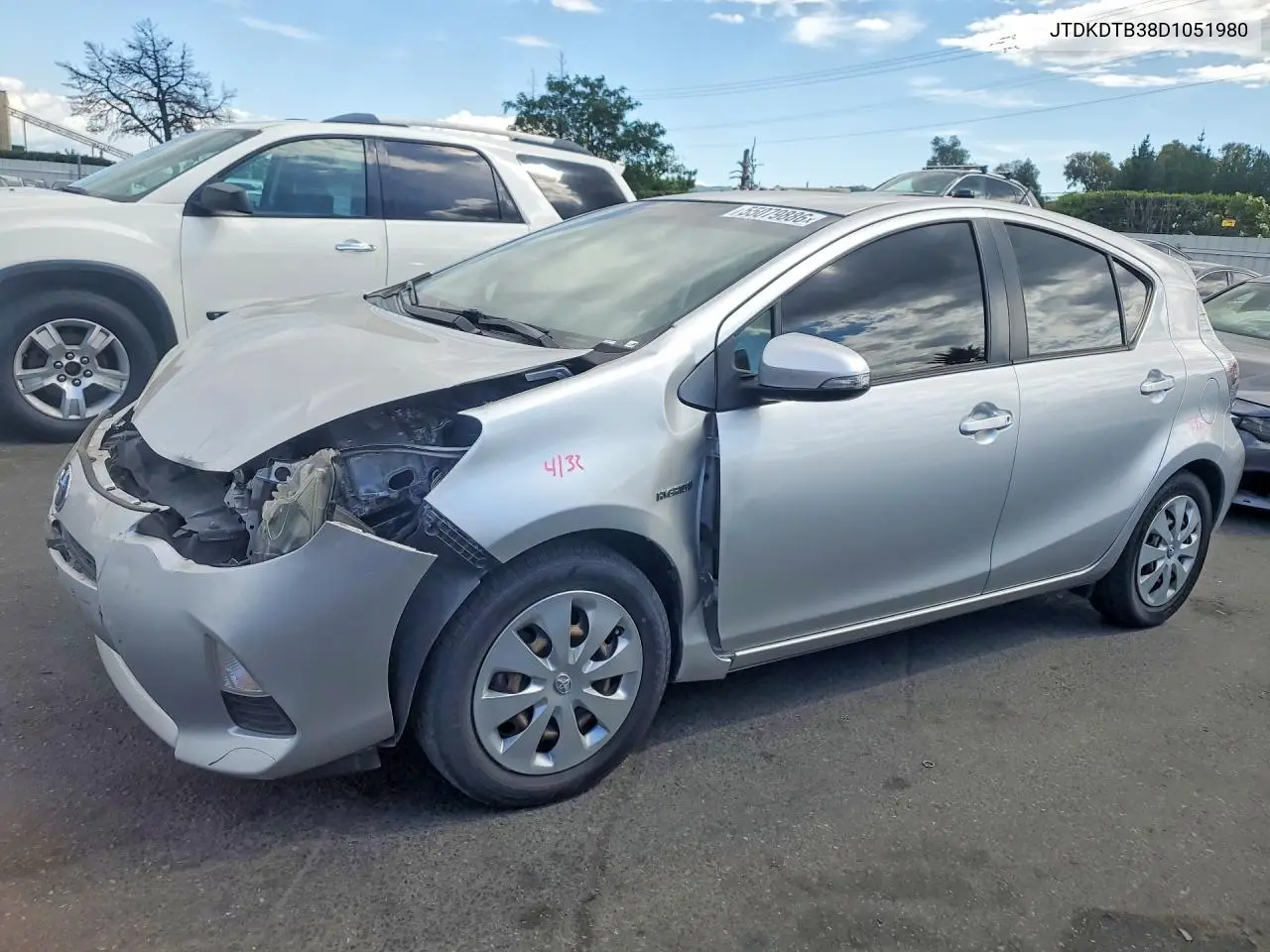 2013 Toyota Prius C One VIN: JTDKDTB38D1051980 Lot: 55079886