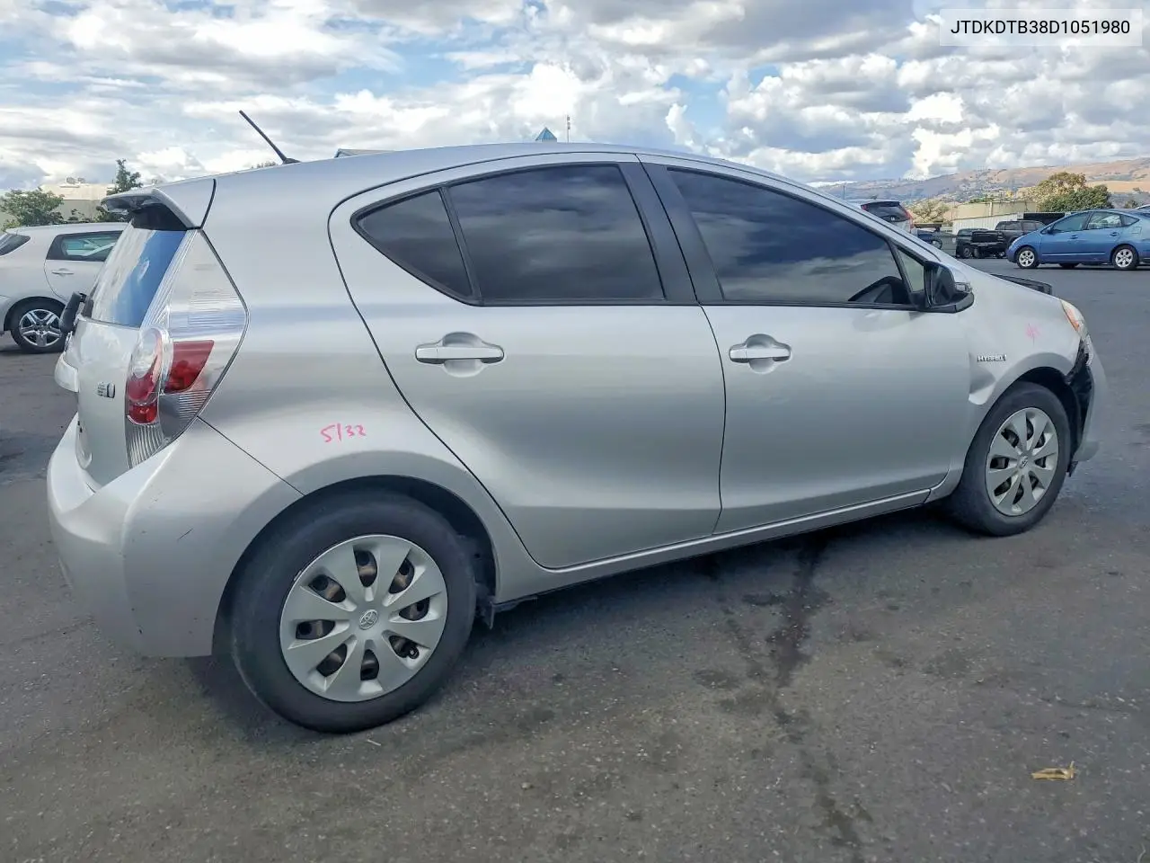 2013 Toyota Prius C One VIN: JTDKDTB38D1051980 Lot: 55079886