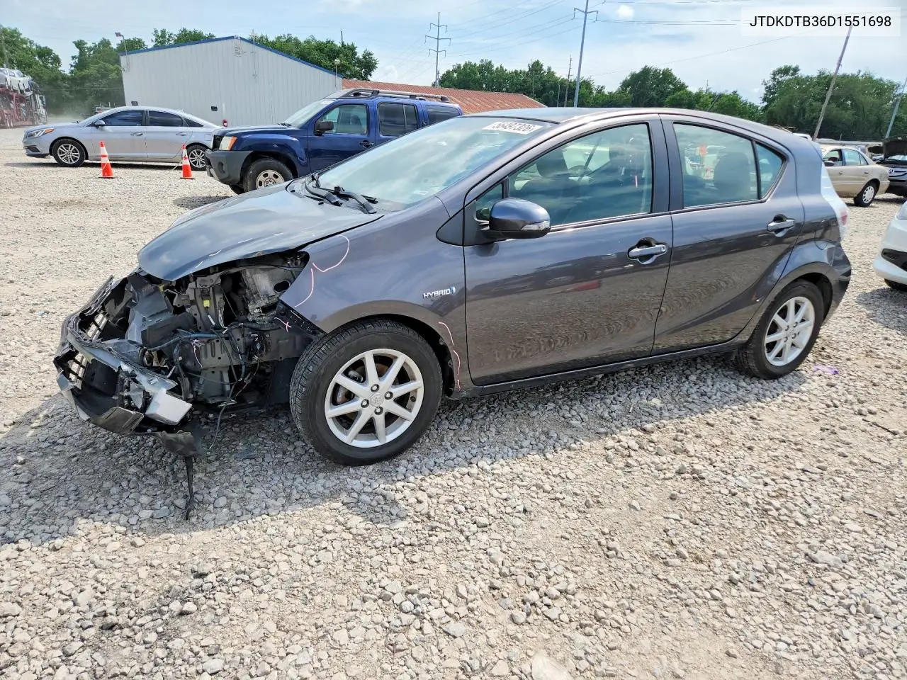 2013 Toyota Prius C Four VIN: JTDKDTB36D1551698 Lot: 56497326