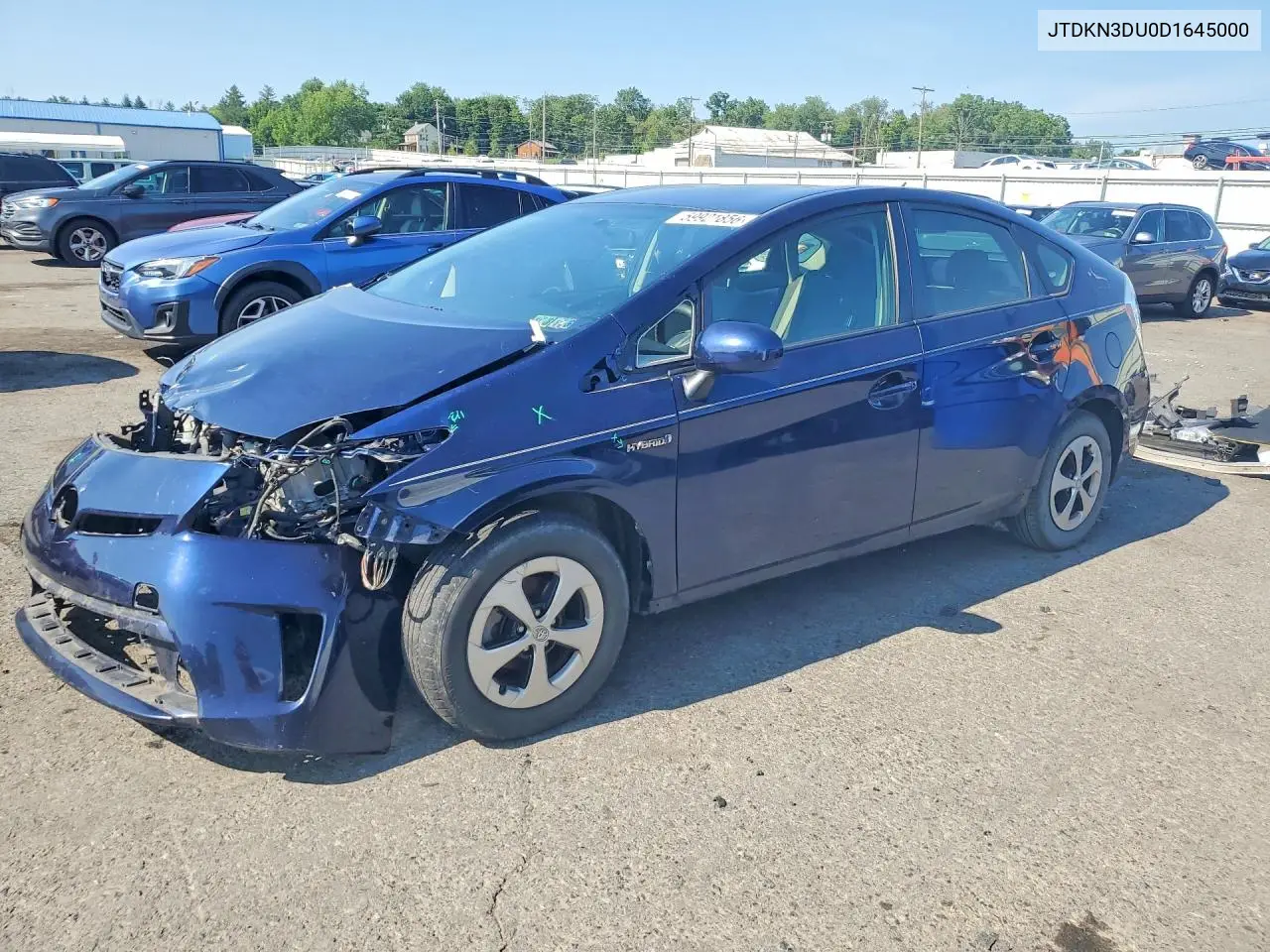 2013 Toyota Prius Two VIN: JTDKN3DU0D1645000 Lot: 59921856