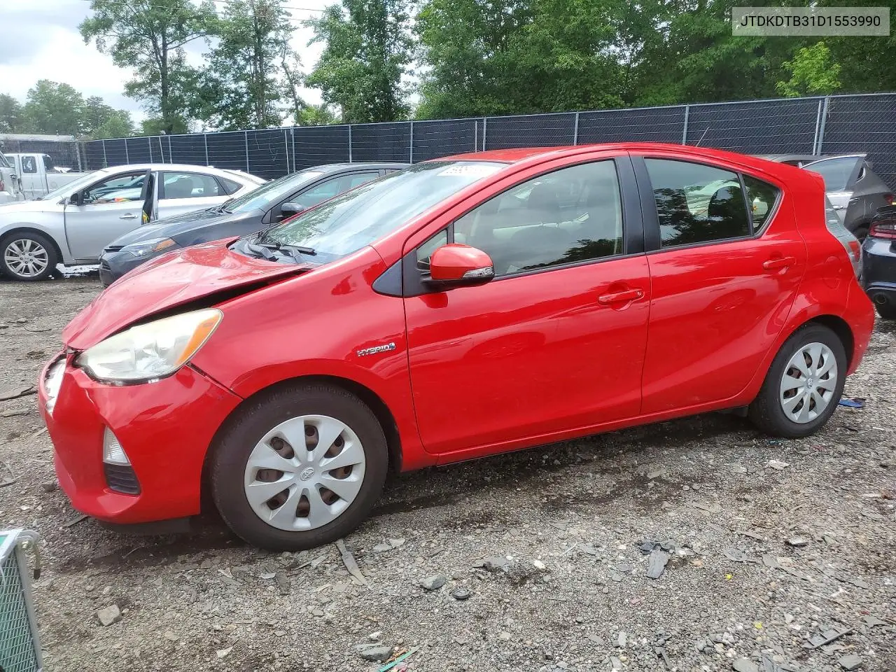 2013 Toyota Prius C Three VIN: JTDKDTB31D1553990 Lot: 59981856