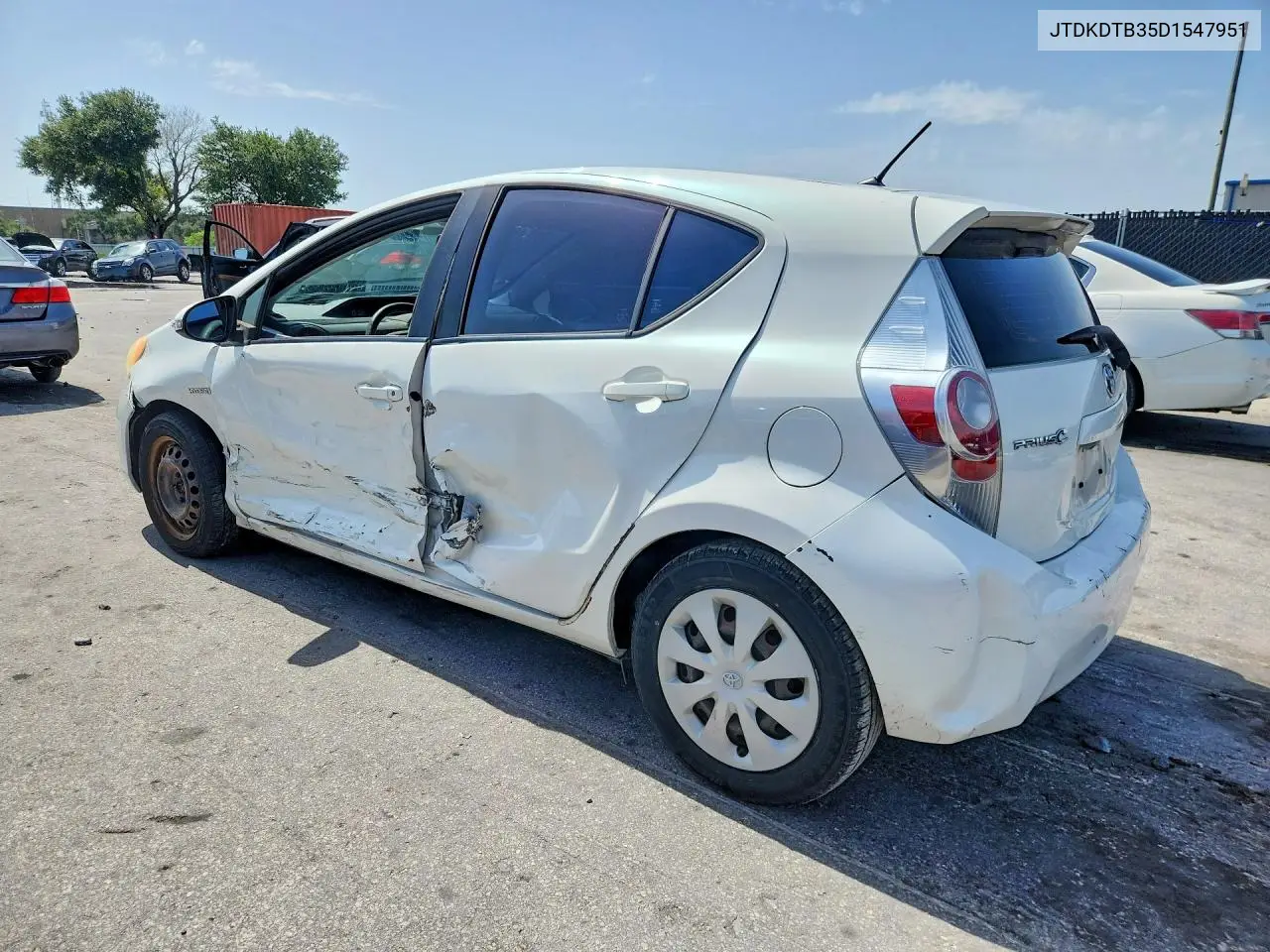 2013 Toyota Prius C One VIN: JTDKDTB35D1547951 Lot: 60796526