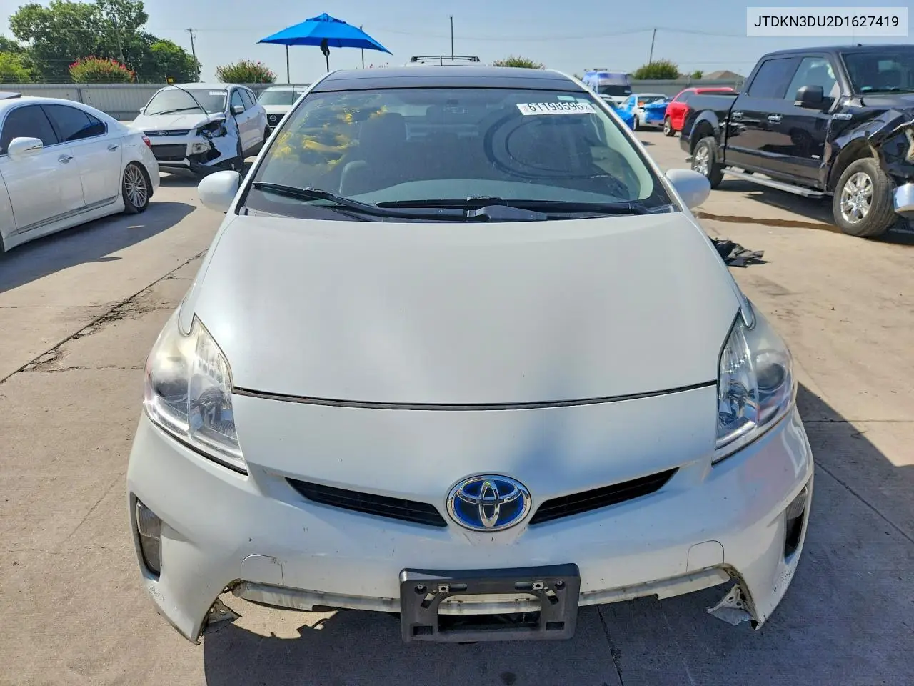 2013 Toyota Prius Three VIN: JTDKN3DU2D1627419 Lot: 61198596