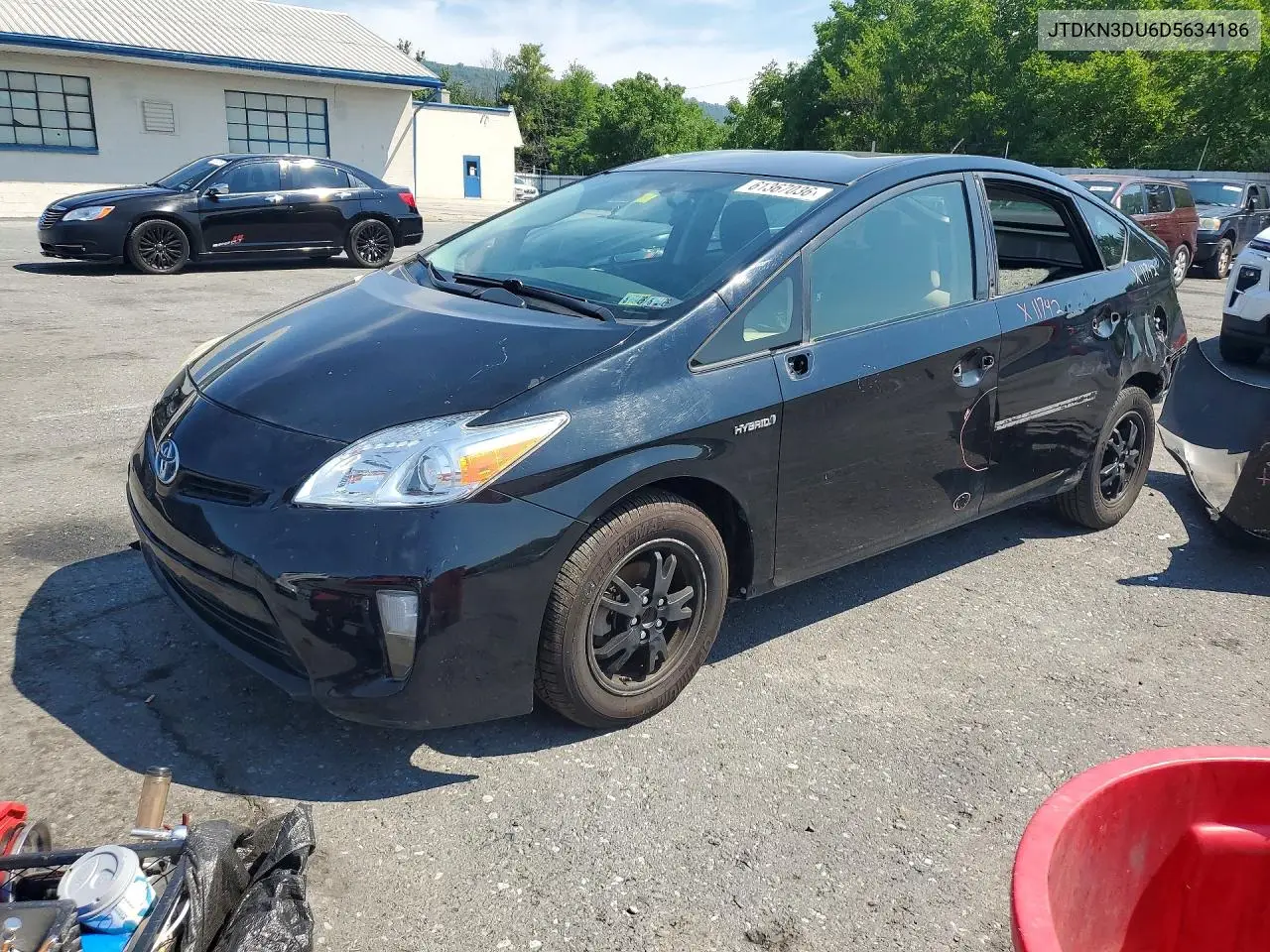 2013 Toyota Prius Three VIN: JTDKN3DU6D5634186 Lot: 61367036