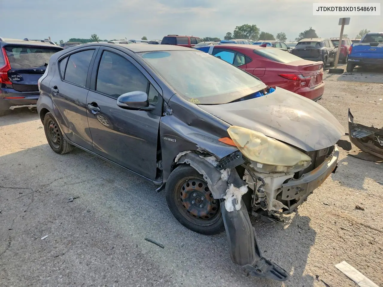 2013 Toyota Prius C Two VIN: JTDKDTB3XD1548691 Lot: 61396346