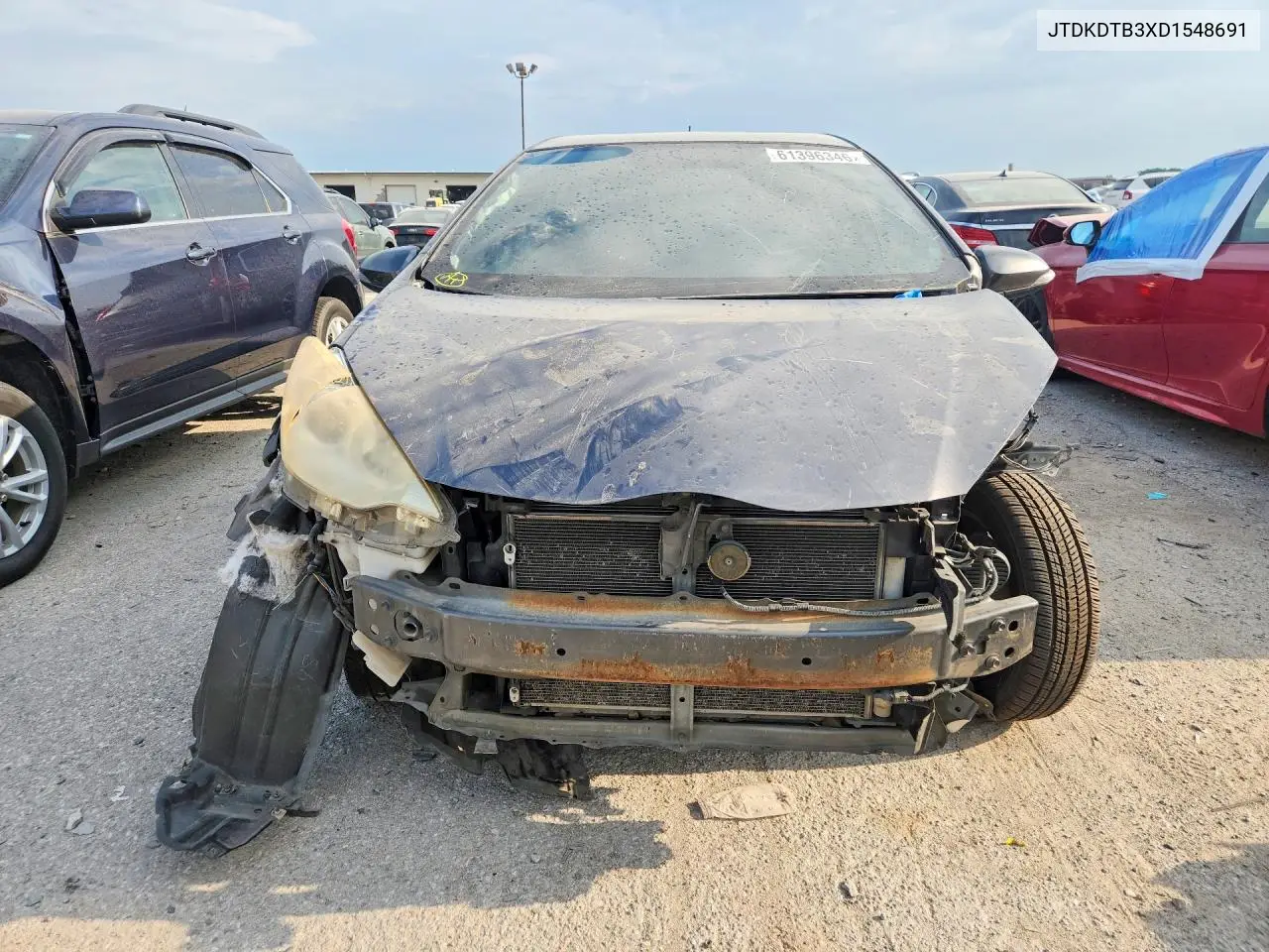 2013 Toyota Prius C Two VIN: JTDKDTB3XD1548691 Lot: 61396346