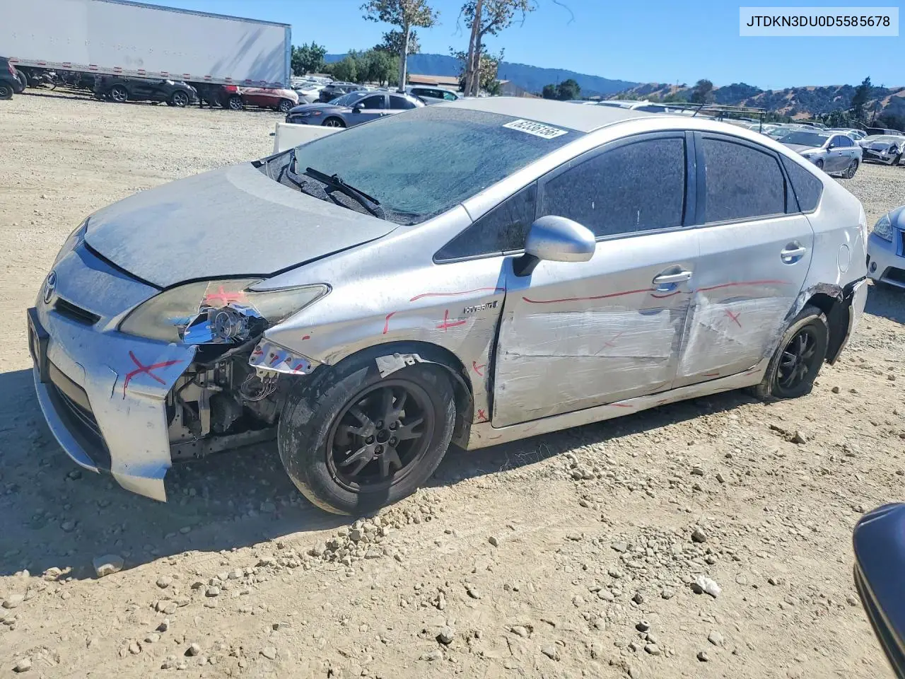 2013 Toyota Prius Two VIN: JTDKN3DU0D5585678 Lot: 62336156