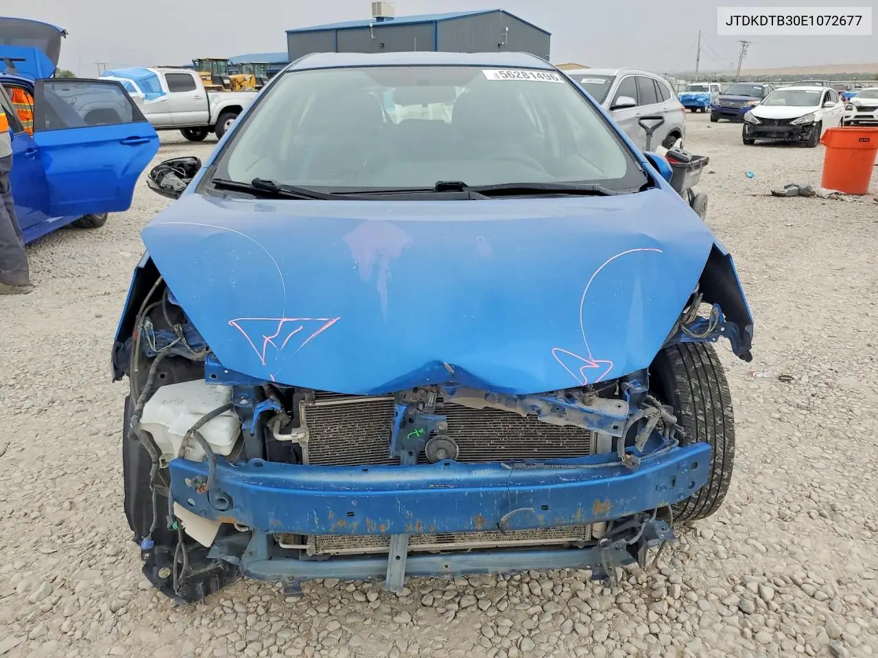 2014 Toyota Prius C Two VIN: JTDKDTB30E1072677 Lot: 56281496