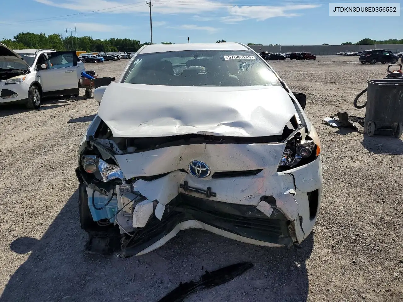 2014 Toyota Prius Three VIN: JTDKN3DU8E0356552 Lot: 57645146