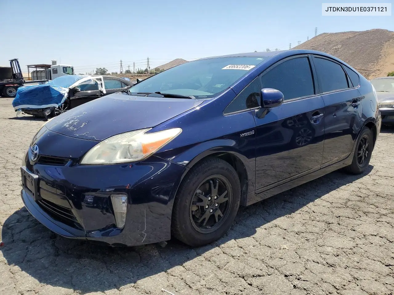 2014 Toyota Prius Two VIN: JTDKN3DU1E0371121 Lot: 58652206