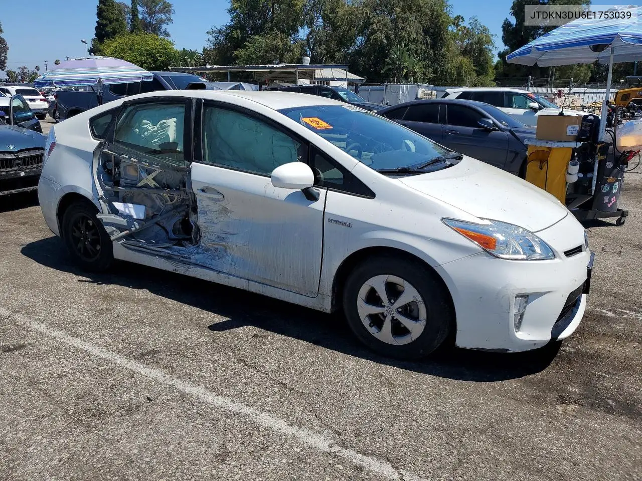 2014 Toyota Prius Three VIN: JTDKN3DU6E1753039 Lot: 58735236