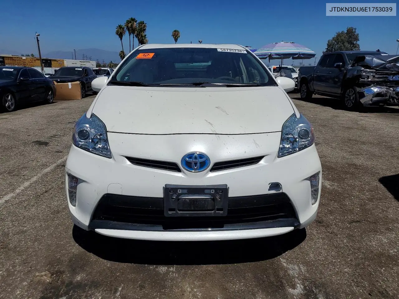 2014 Toyota Prius Three VIN: JTDKN3DU6E1753039 Lot: 58735236