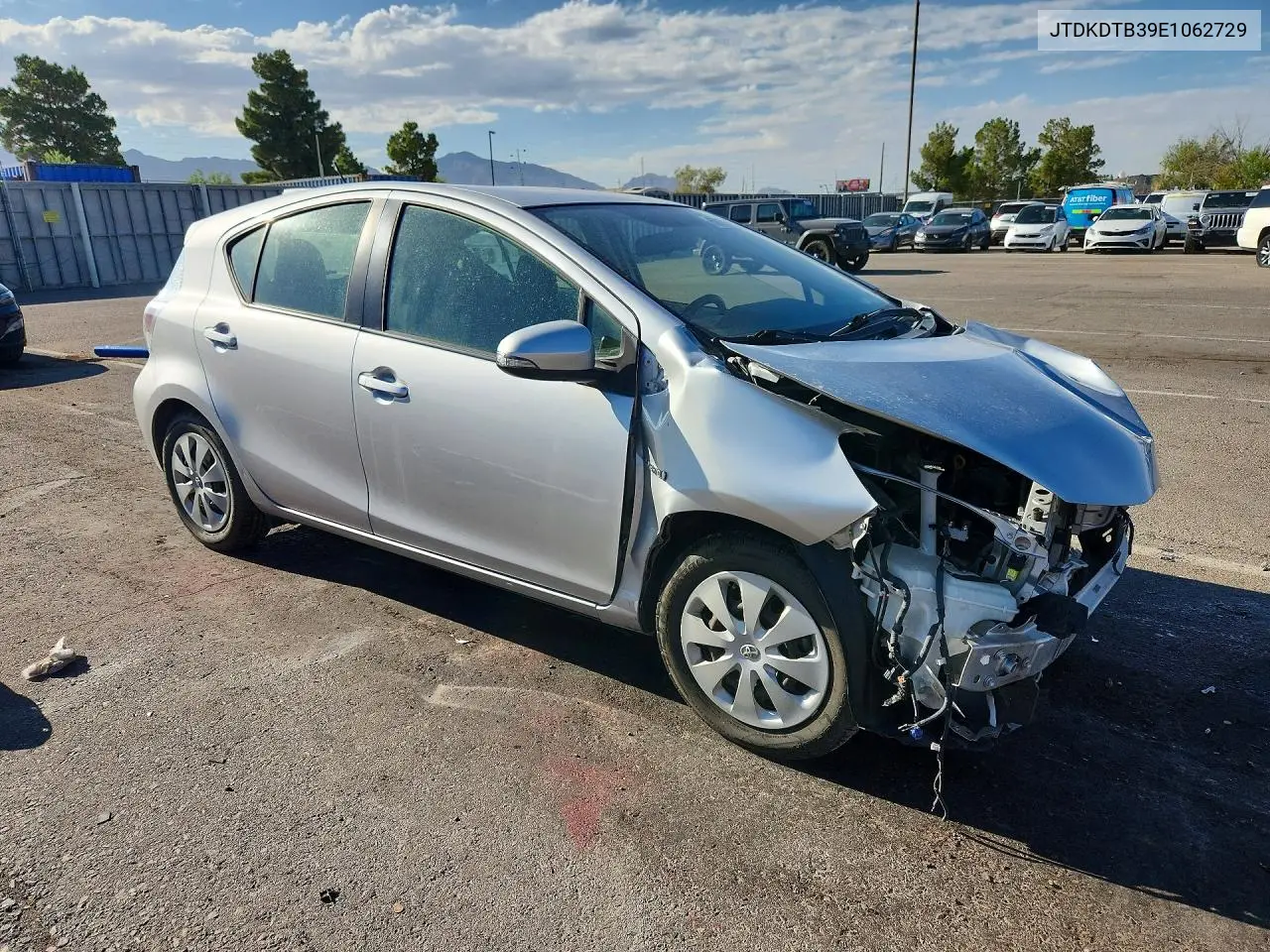 2014 Toyota Prius C Two VIN: JTDKDTB39E1062729 Lot: 59103886