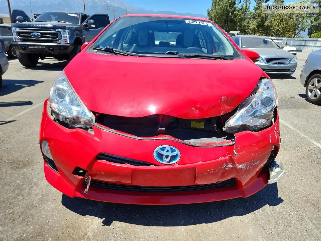 2014 Toyota Prius C One VIN: JTDKDTB37E1076516 Lot: 59827106