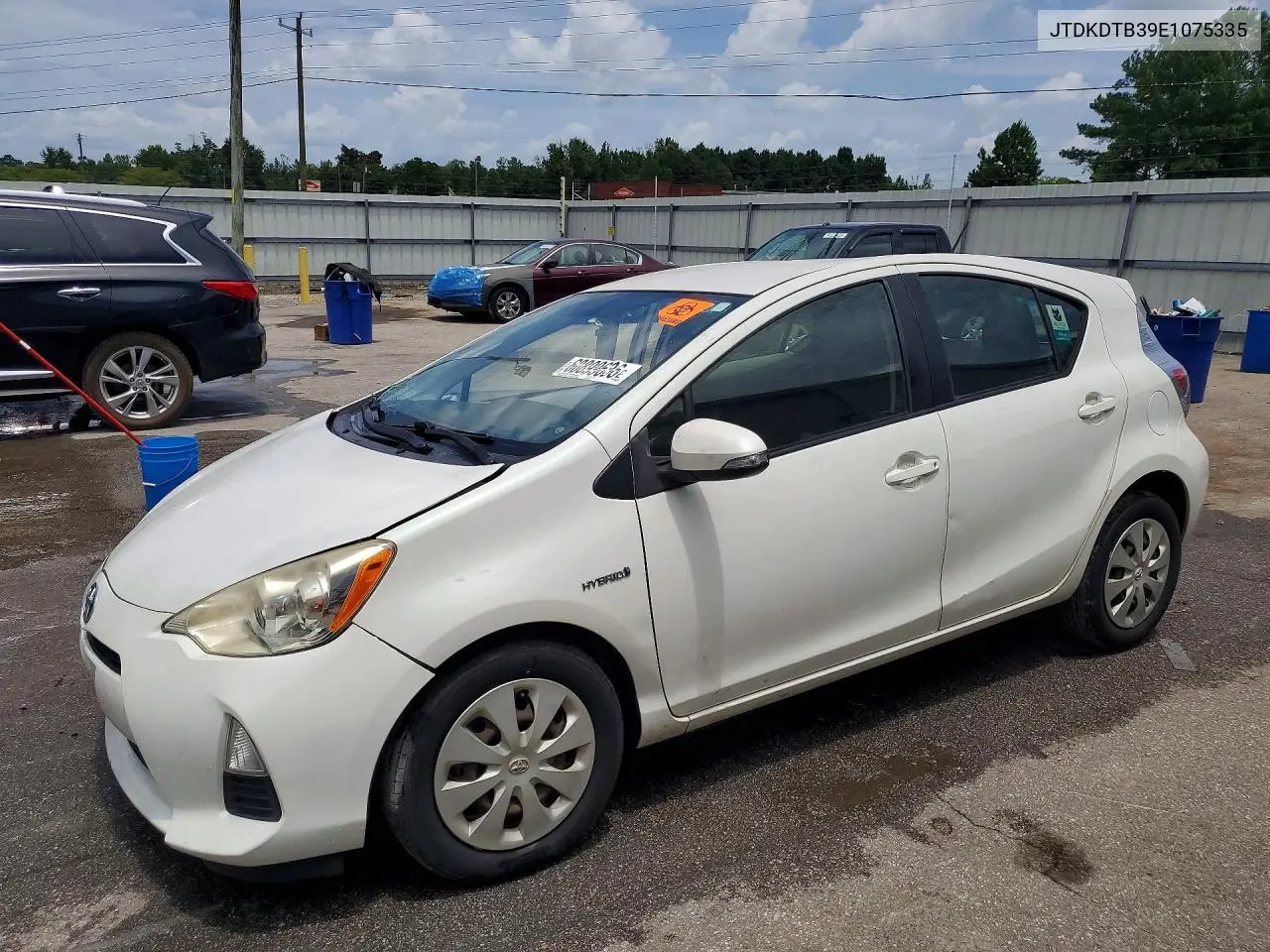 2014 Toyota Prius C Two VIN: JTDKDTB39E1075335 Lot: 60899636