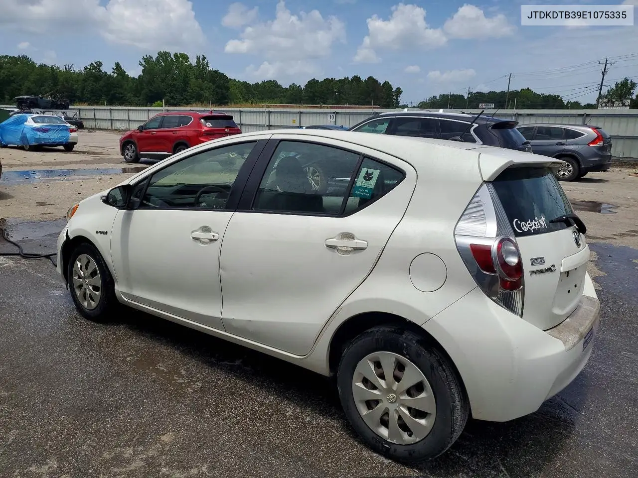 2014 Toyota Prius C Two VIN: JTDKDTB39E1075335 Lot: 60899636