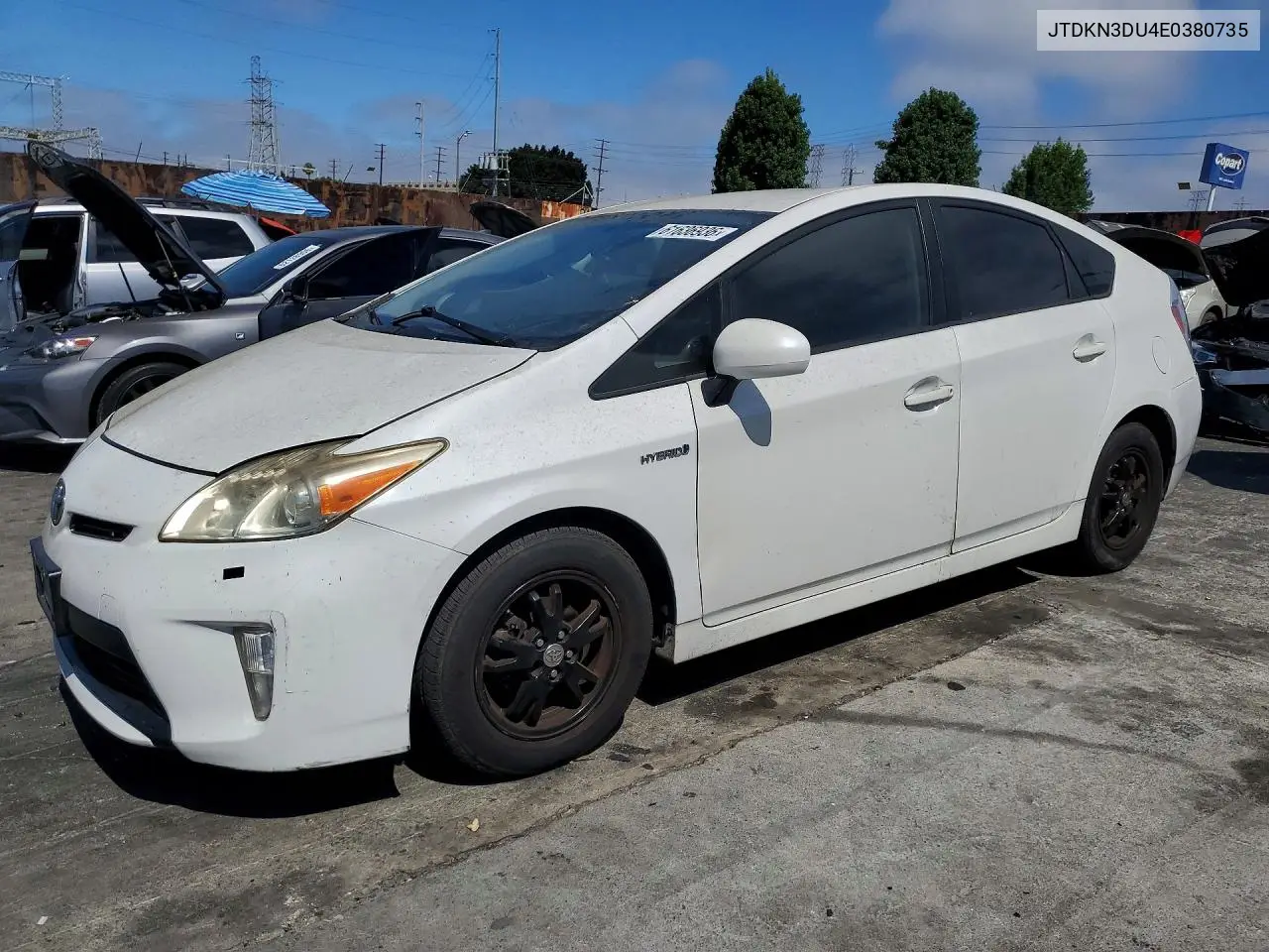 2014 Toyota Prius Two VIN: JTDKN3DU4E0380735 Lot: 61636936