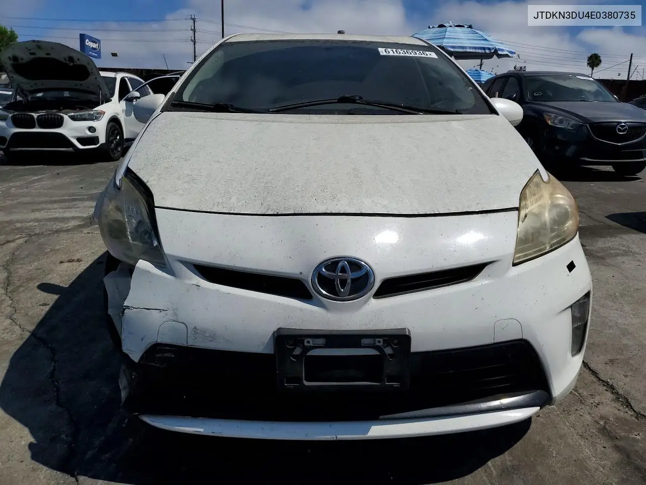 2014 Toyota Prius Two VIN: JTDKN3DU4E0380735 Lot: 61636936
