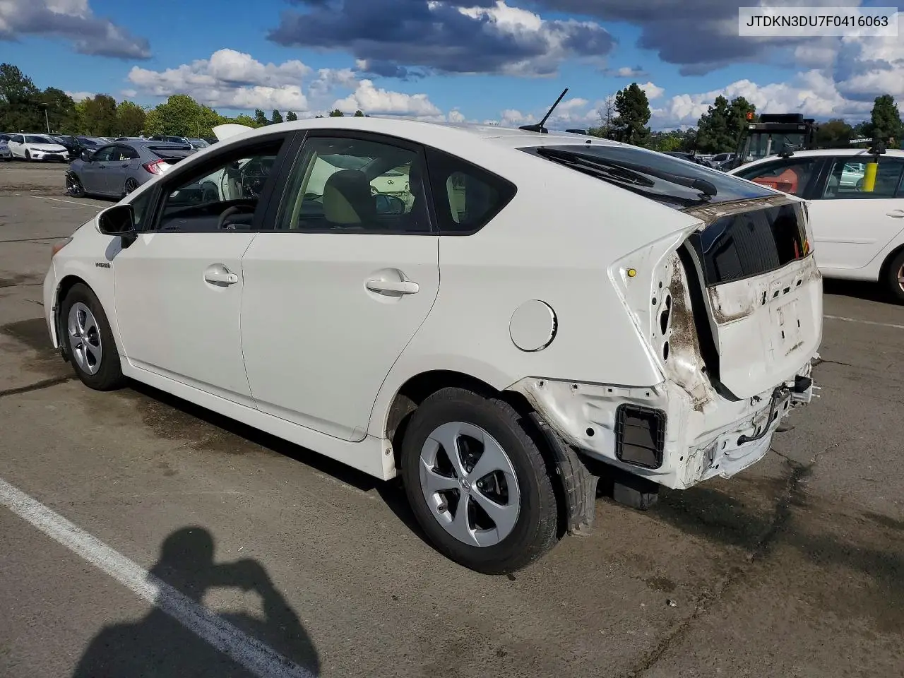 2015 Toyota Prius Three VIN: JTDKN3DU7F0416063 Lot: 51175836