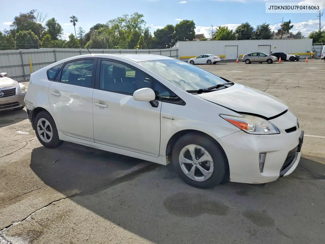 2015 Toyota Prius Three VIN: JTDKN3DU7F0416063 Lot: 51175836