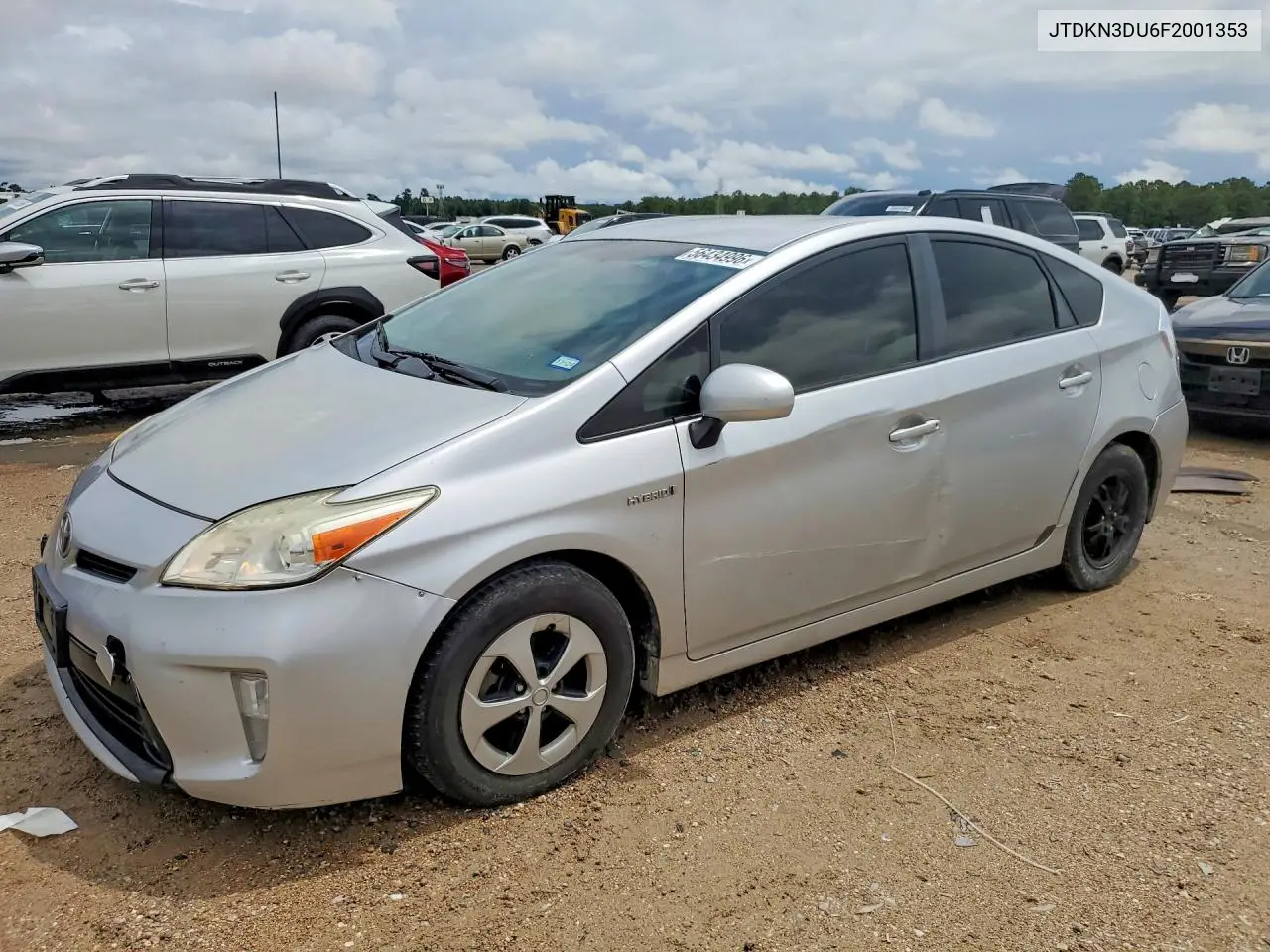 2015 Toyota Prius Two VIN: JTDKN3DU6F2001353 Lot: 56434996