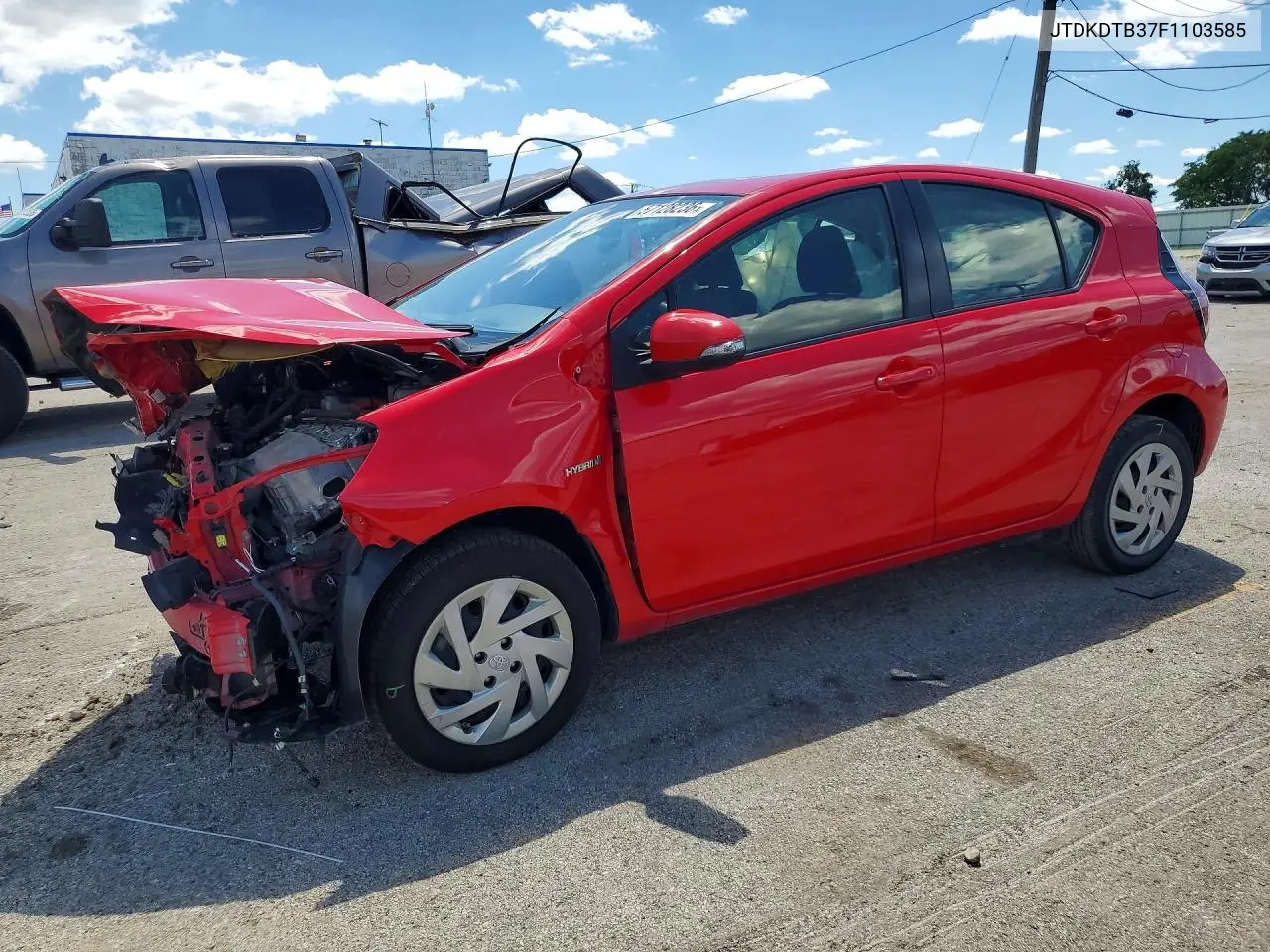 2015 Toyota Prius C Three VIN: JTDKDTB37F1103585 Lot: 57128236
