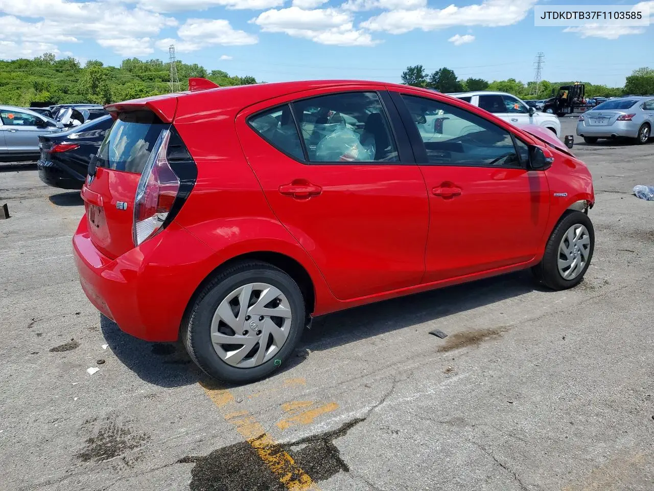 2015 Toyota Prius C Three VIN: JTDKDTB37F1103585 Lot: 57128236