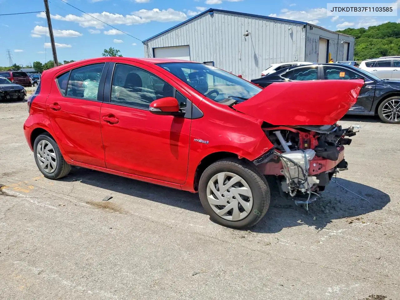 2015 Toyota Prius C Three VIN: JTDKDTB37F1103585 Lot: 57128236