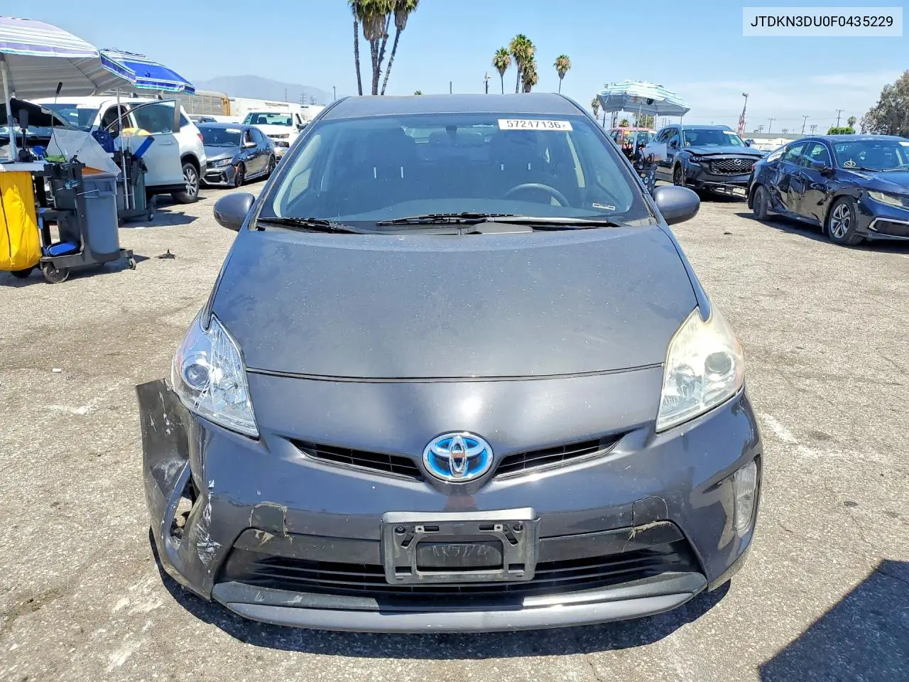2015 Toyota Prius Two VIN: JTDKN3DU0F0435229 Lot: 57247136