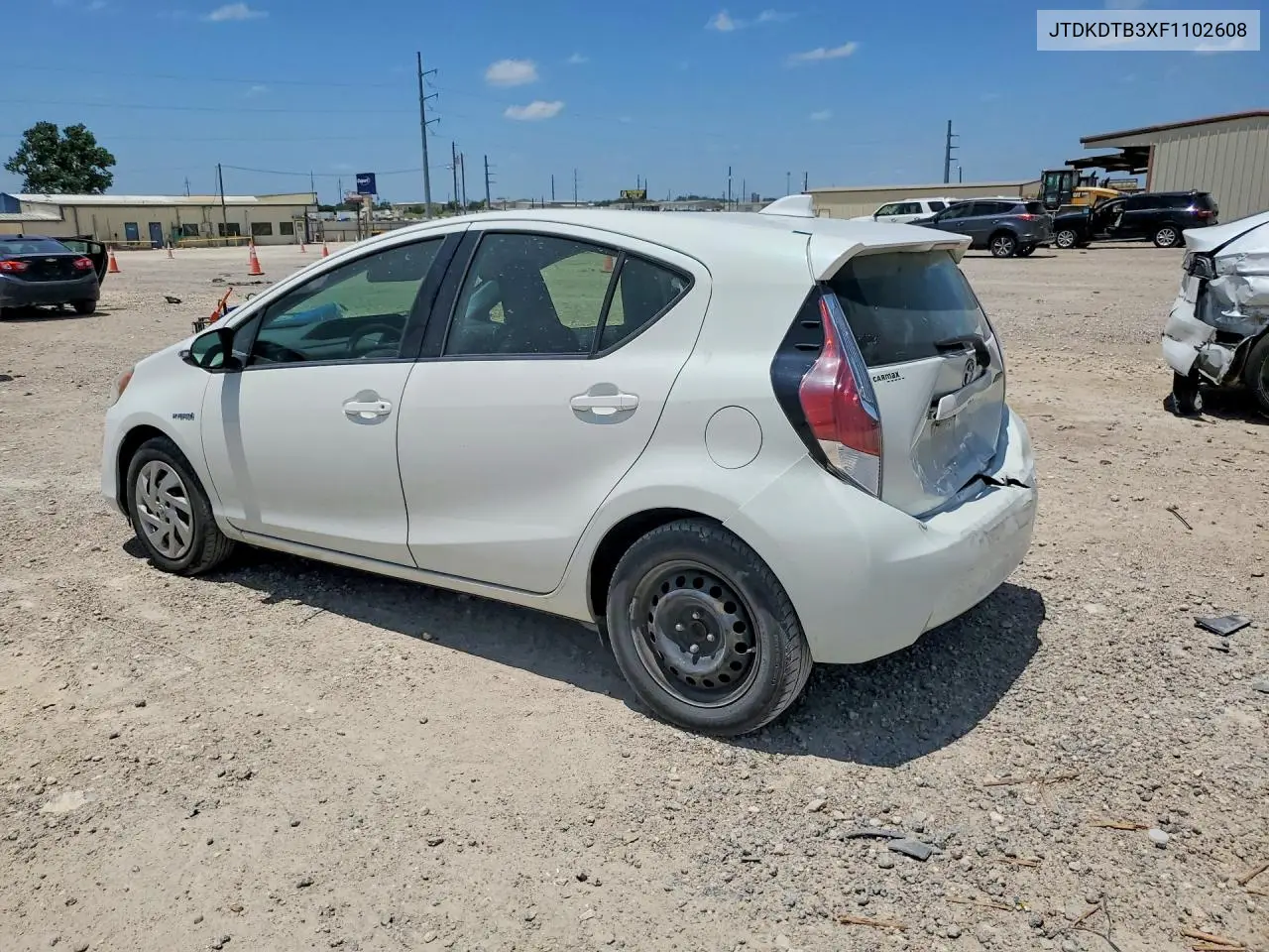 2015 Toyota Prius C One VIN: JTDKDTB3XF1102608 Lot: 57329896