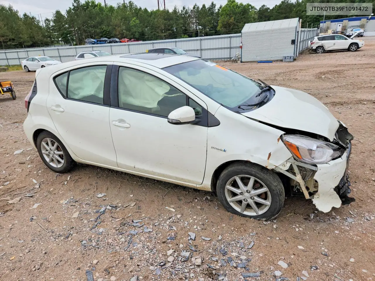 2015 Toyota Prius C Three VIN: JTDKDTB39F1091472 Lot: 57619576