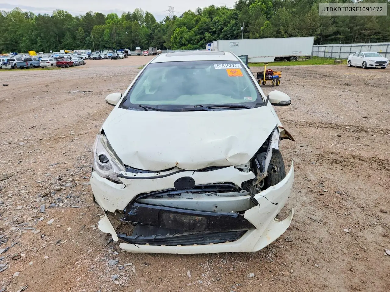 2015 Toyota Prius C Three VIN: JTDKDTB39F1091472 Lot: 57619576