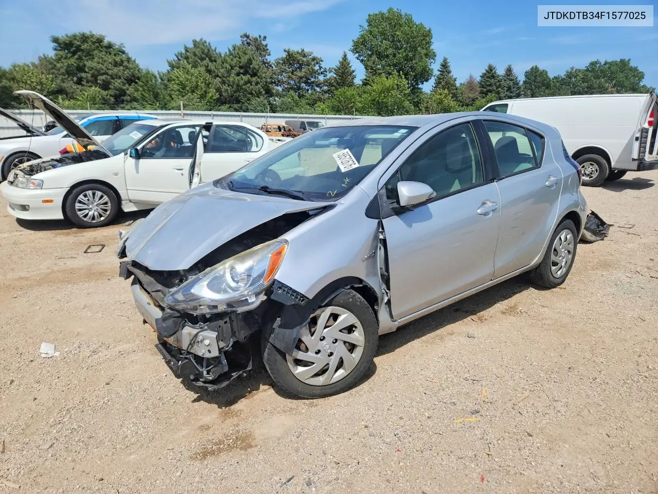 2015 Toyota Prius C One VIN: JTDKDTB34F1577025 Lot: 58572676