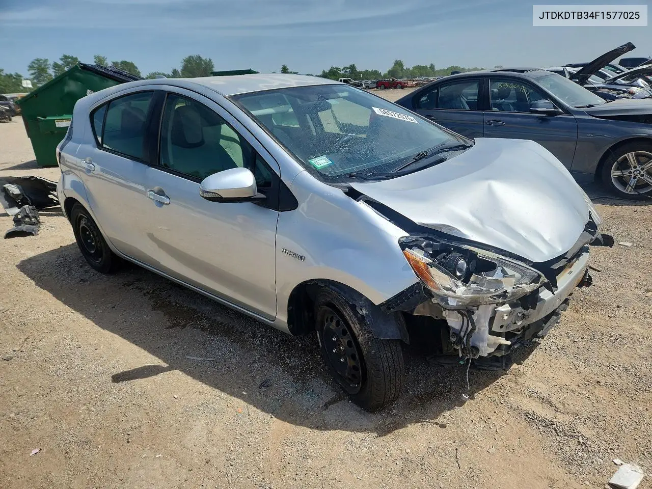 2015 Toyota Prius C One VIN: JTDKDTB34F1577025 Lot: 58572676
