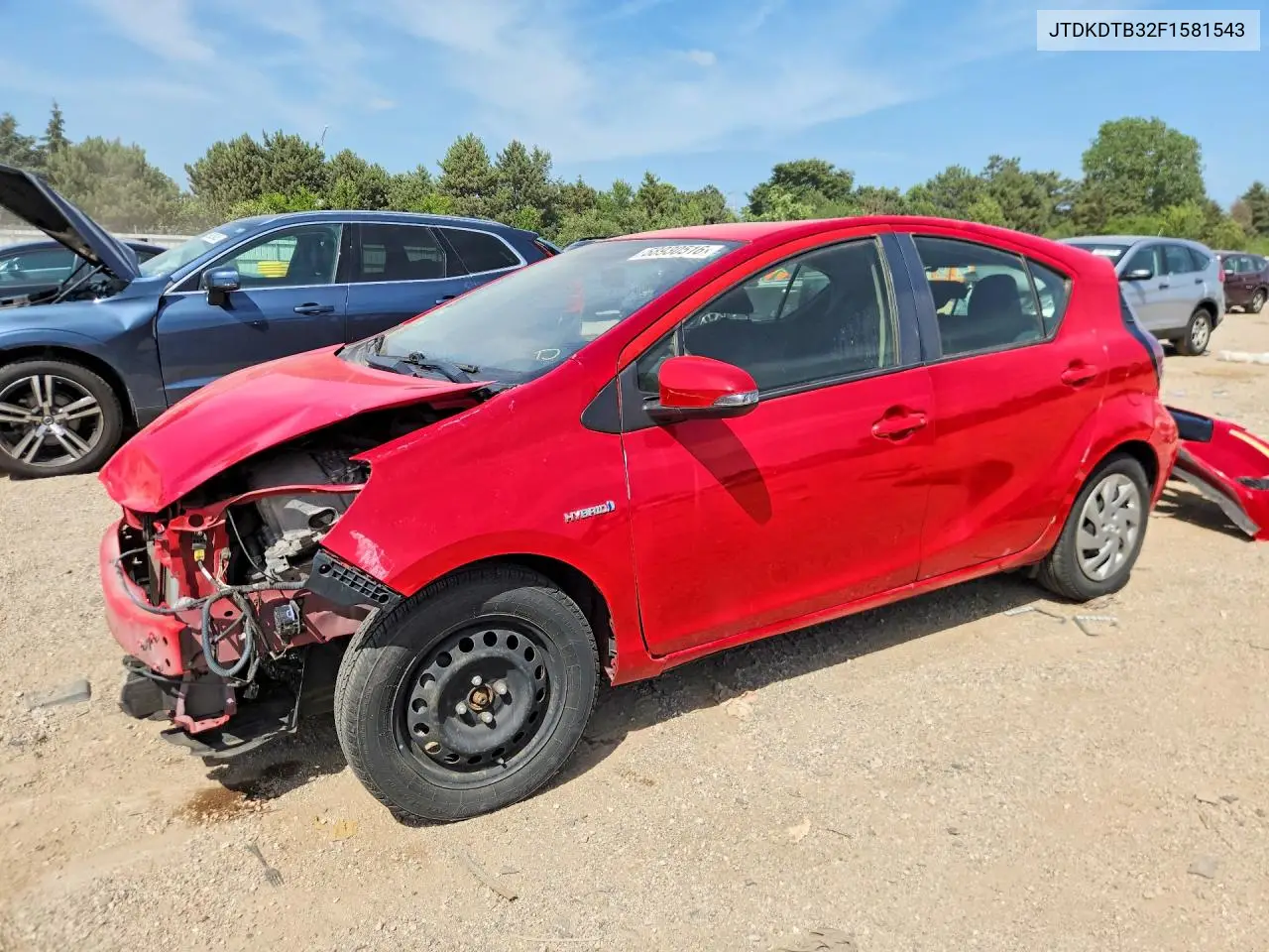 2015 Toyota Prius C Two VIN: JTDKDTB32F1581543 Lot: 58930516