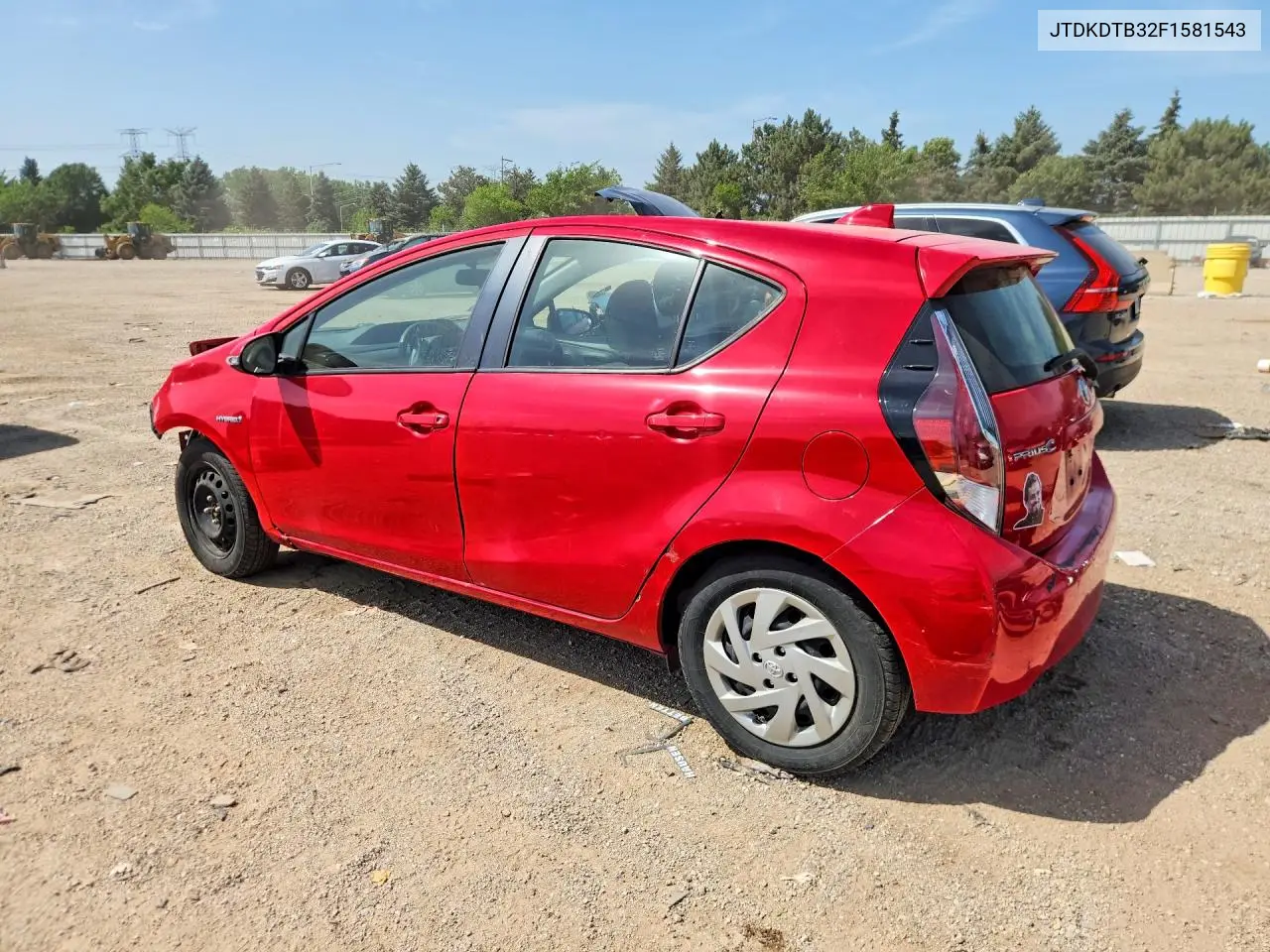 2015 Toyota Prius C Two VIN: JTDKDTB32F1581543 Lot: 58930516