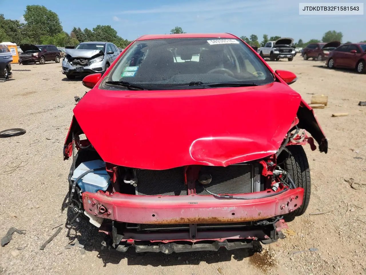 2015 Toyota Prius C Two VIN: JTDKDTB32F1581543 Lot: 58930516