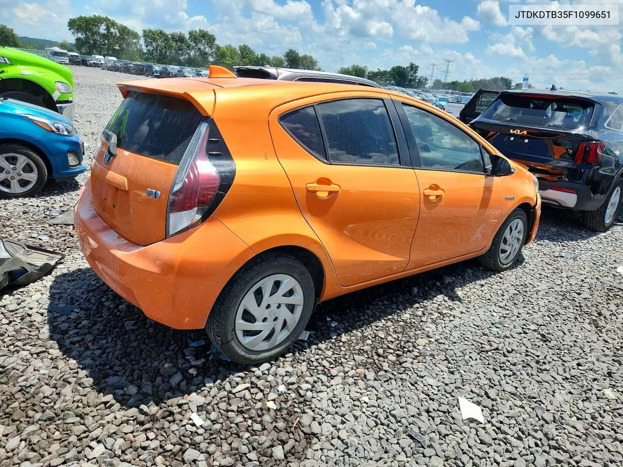 2015 Toyota Prius C One VIN: JTDKDTB35F1099651 Lot: 59248106