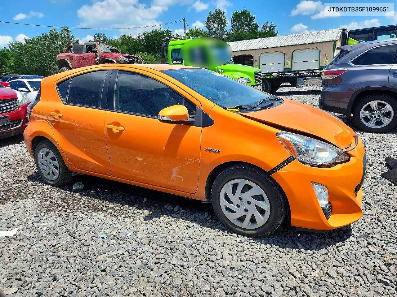 2015 Toyota Prius C One VIN: JTDKDTB35F1099651 Lot: 59248106