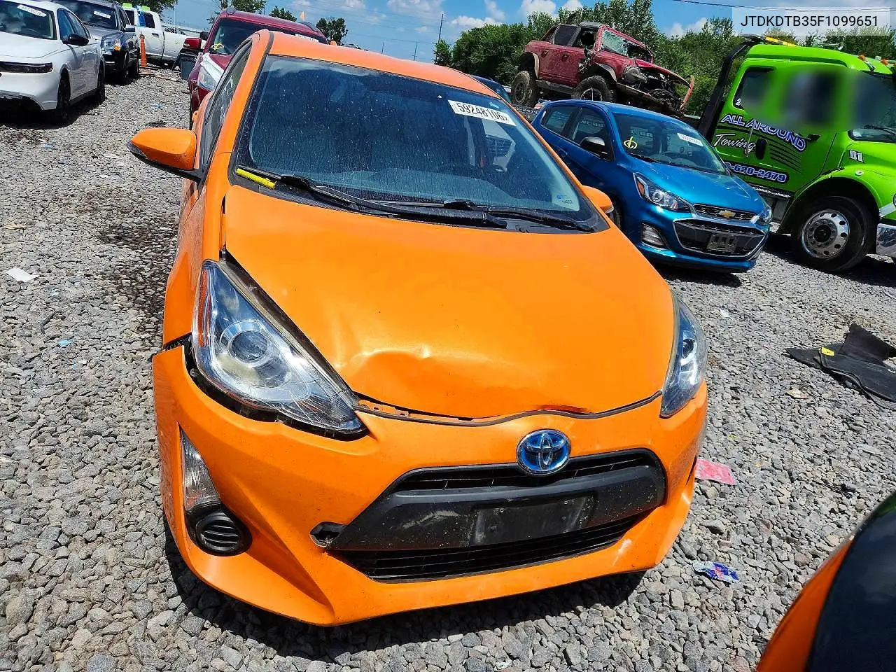 2015 Toyota Prius C One VIN: JTDKDTB35F1099651 Lot: 59248106