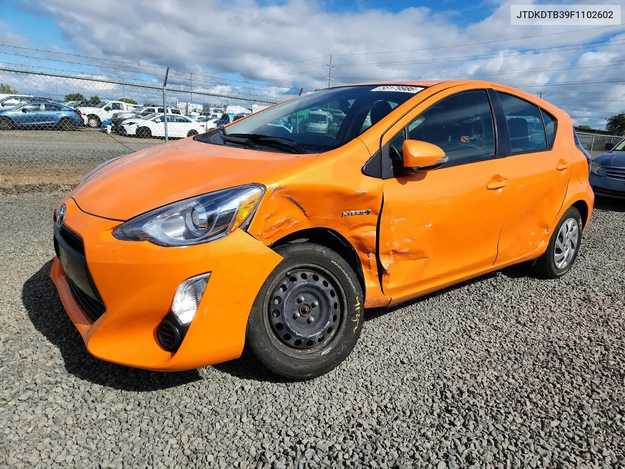 2015 Toyota Prius C Two VIN: JTDKDTB39F1102602 Lot: 59760576