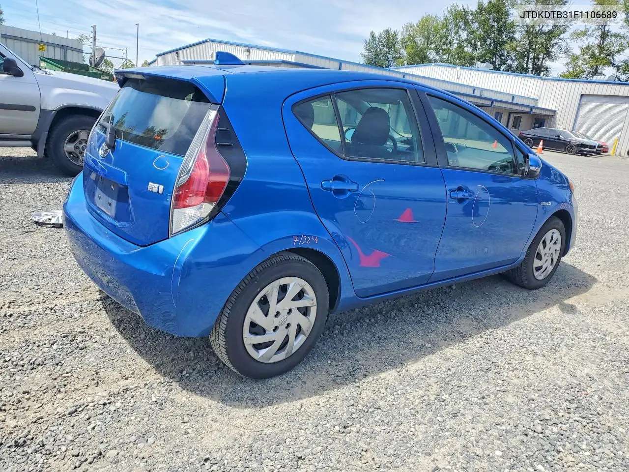2015 Toyota Prius C Two VIN: JTDKDTB31F1106689 Lot: 60467986