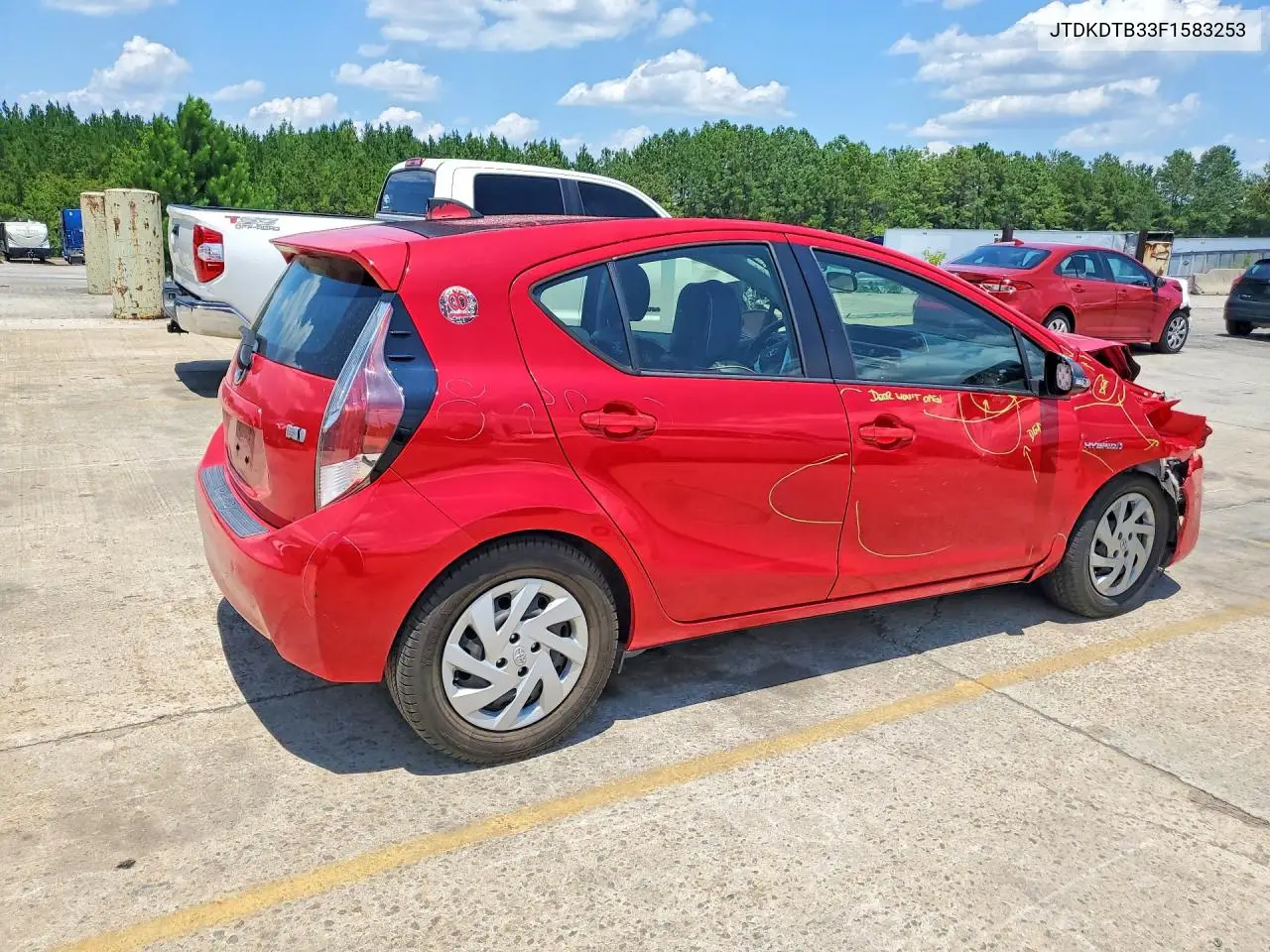 2015 Toyota Prius C Two VIN: JTDKDTB33F1583253 Lot: 60599626