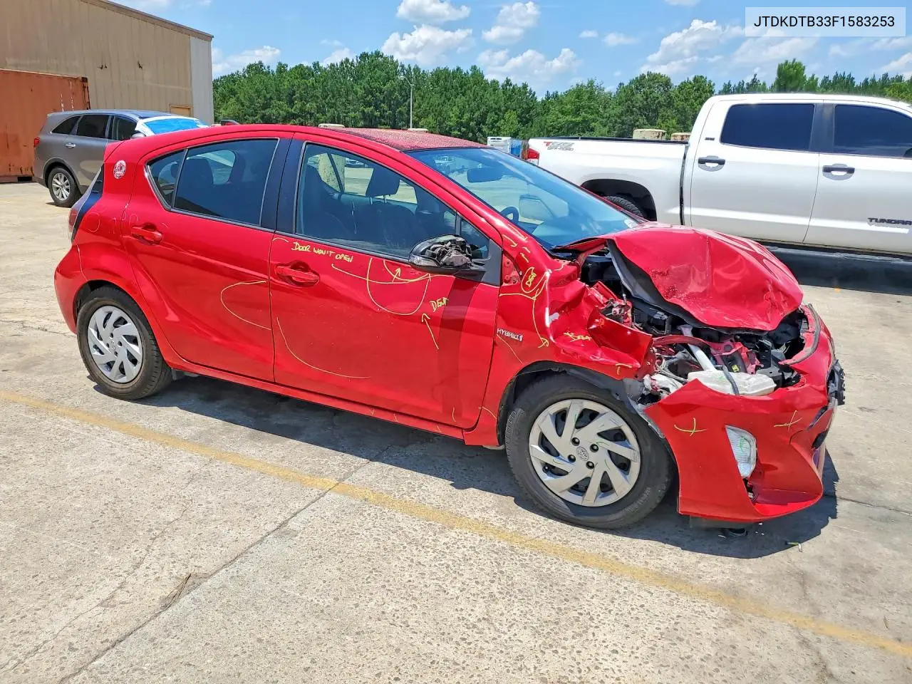 2015 Toyota Prius C Two VIN: JTDKDTB33F1583253 Lot: 60599626