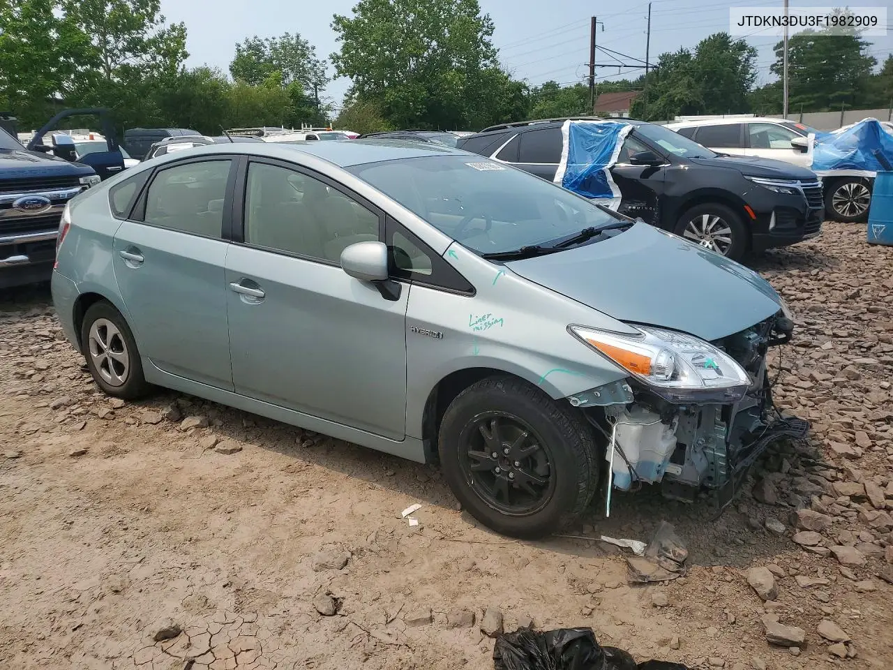 2015 Toyota Prius Three VIN: JTDKN3DU3F1982909 Lot: 60627966