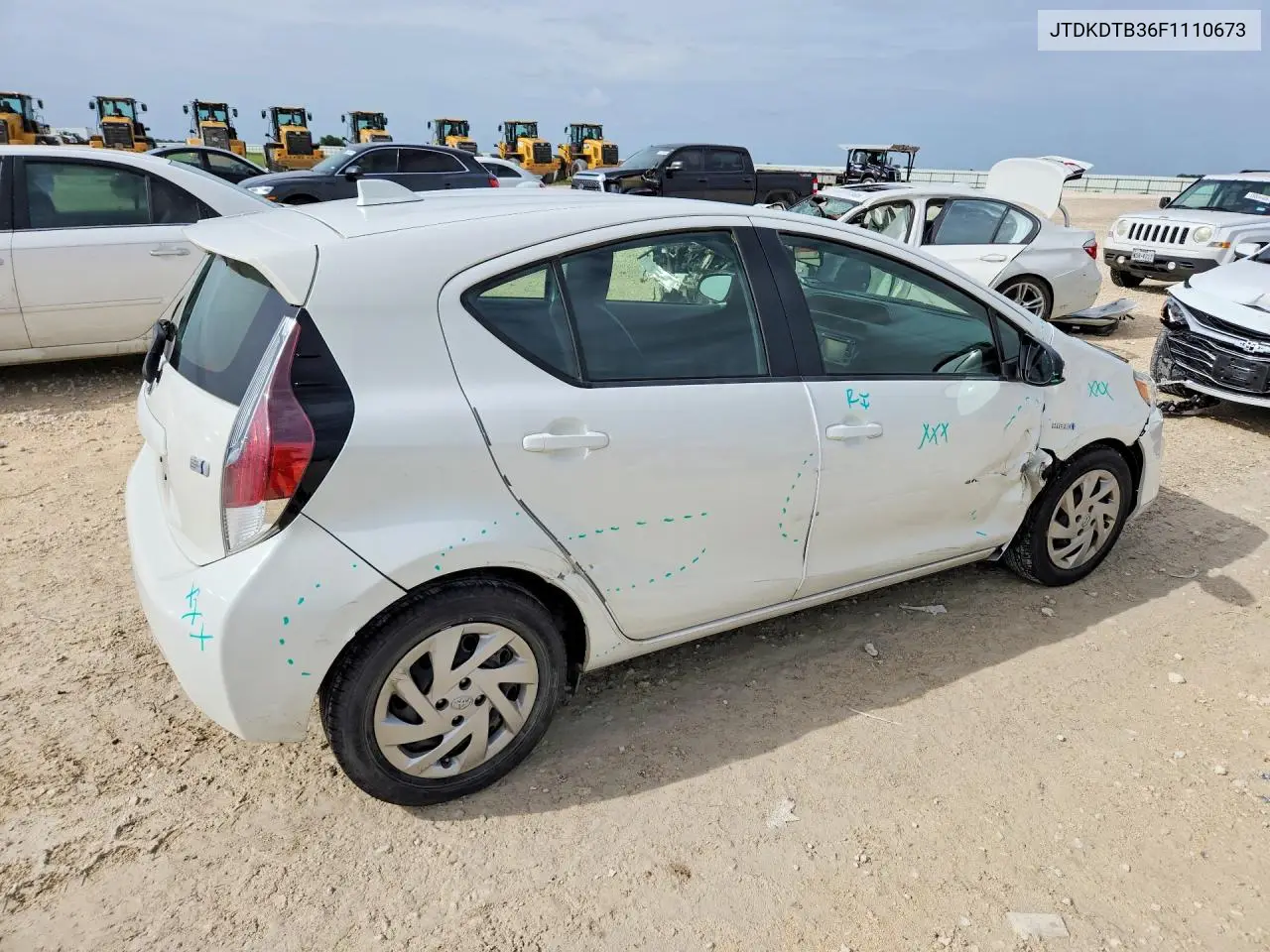 2015 Toyota Prius C One VIN: JTDKDTB36F1110673 Lot: 61208576