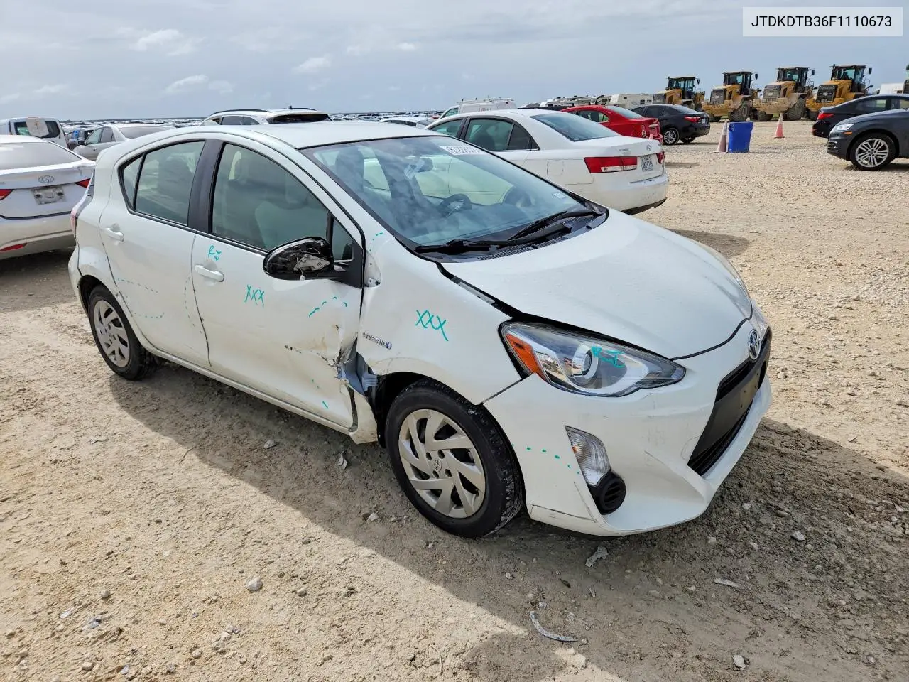 2015 Toyota Prius C One VIN: JTDKDTB36F1110673 Lot: 61208576